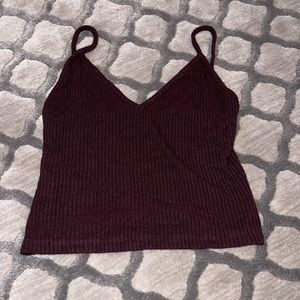 Burgundy Cropped Tank